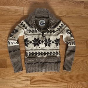 Aritzia TNA 100% Lambswool Sweater Jacket